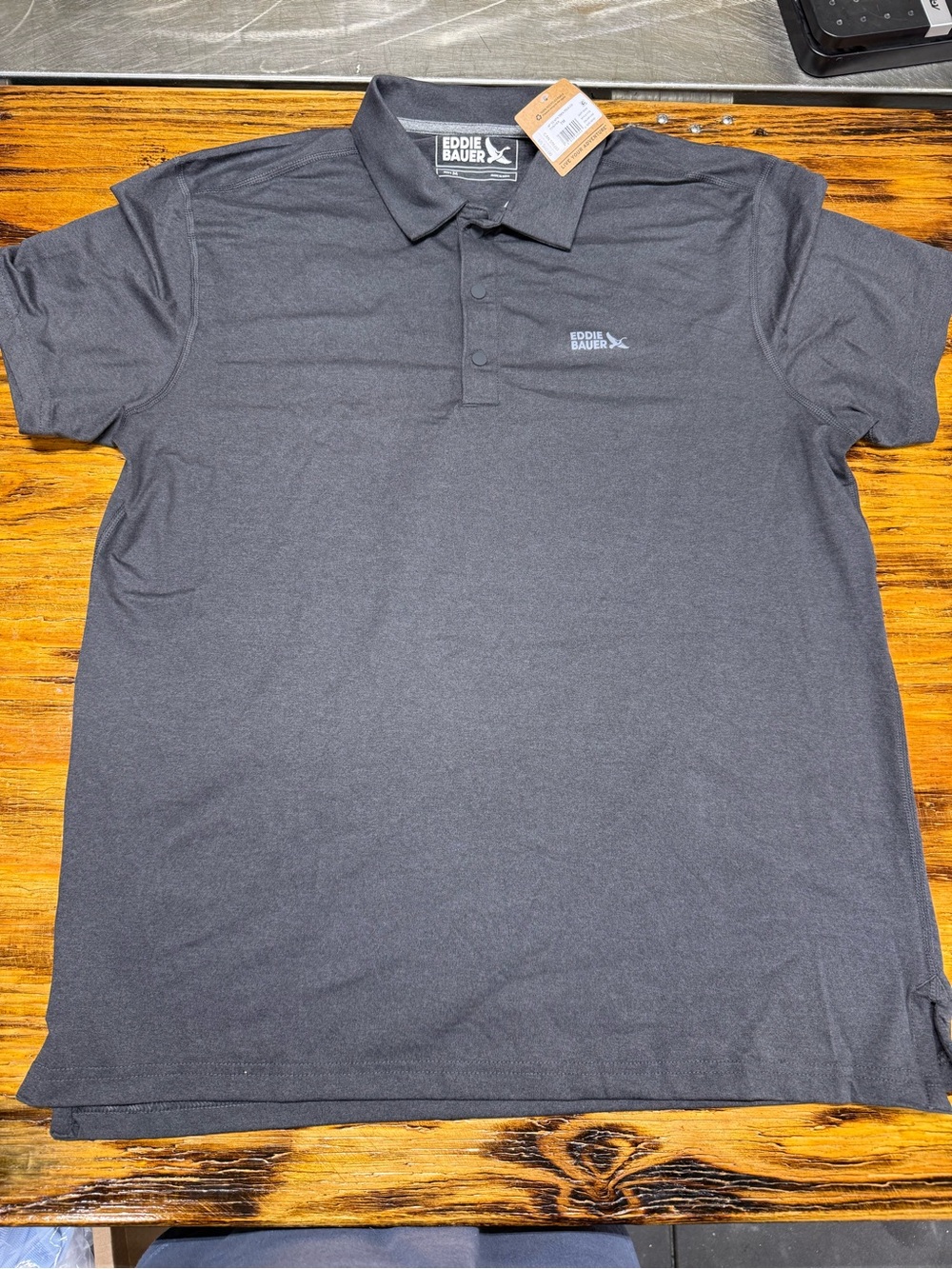 Eddie Bauer Men's Charcoal Polo Shirt